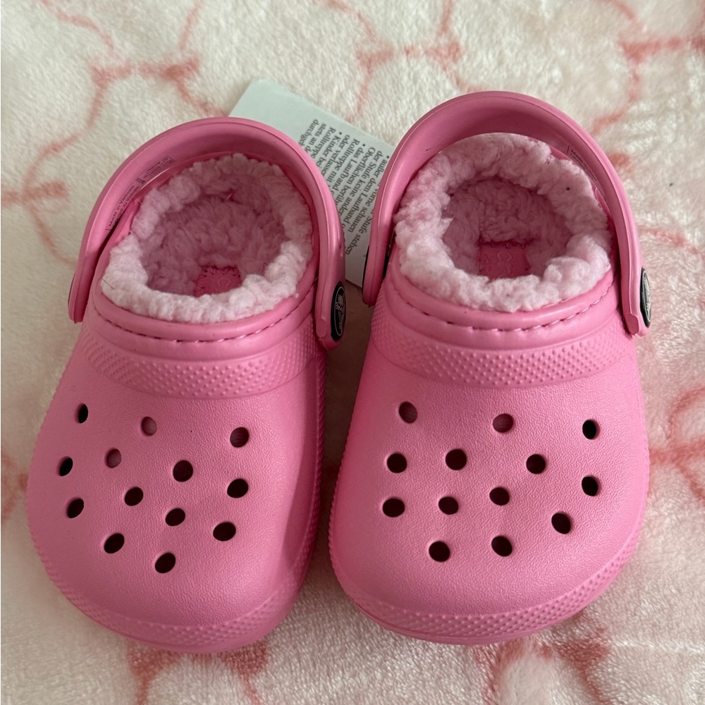 Crocs Kids Fleece-Lined Clog - Pink